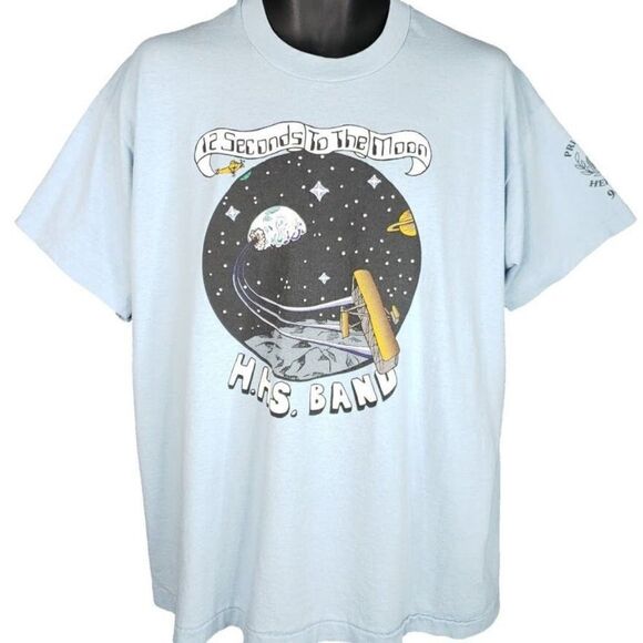 12 Seconds To The Moon T Shirt Vintage 90s 1996 Herndon High School Marching Ban - Picture 1 of 7